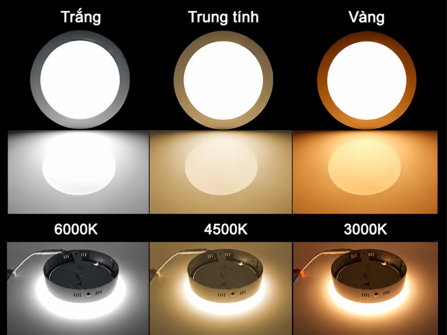 ánh sáng trắng vàng trung tính