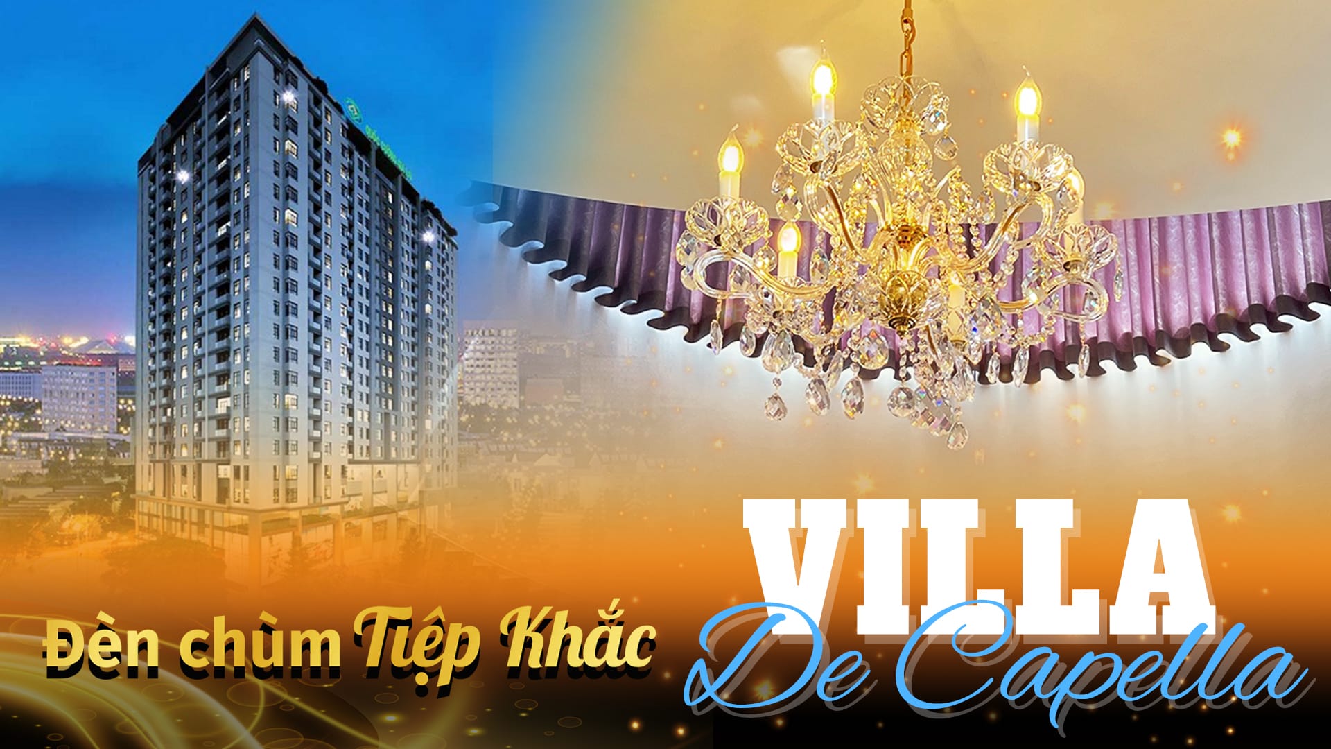 villa quận 2 khu de capella. công trình đèn chùm tiệp khắc