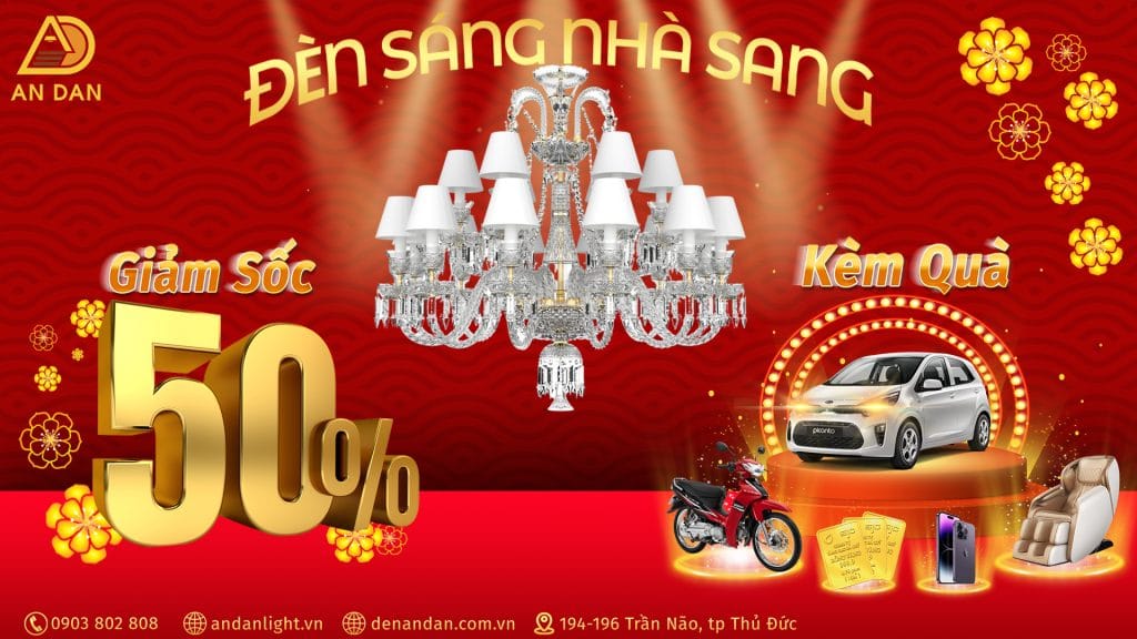 ĐÈN SÁNG NHÀ SANG – KHANG TRANG ĐÓN TẾT