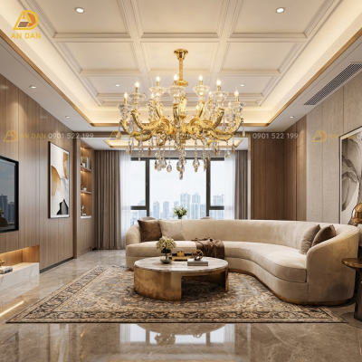 đèn chùm mạ vàng 176002/10+5