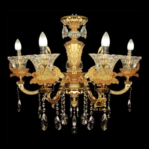 đèn chùm mạ vàng cổ điển cao cấp 6 tay 176004-6