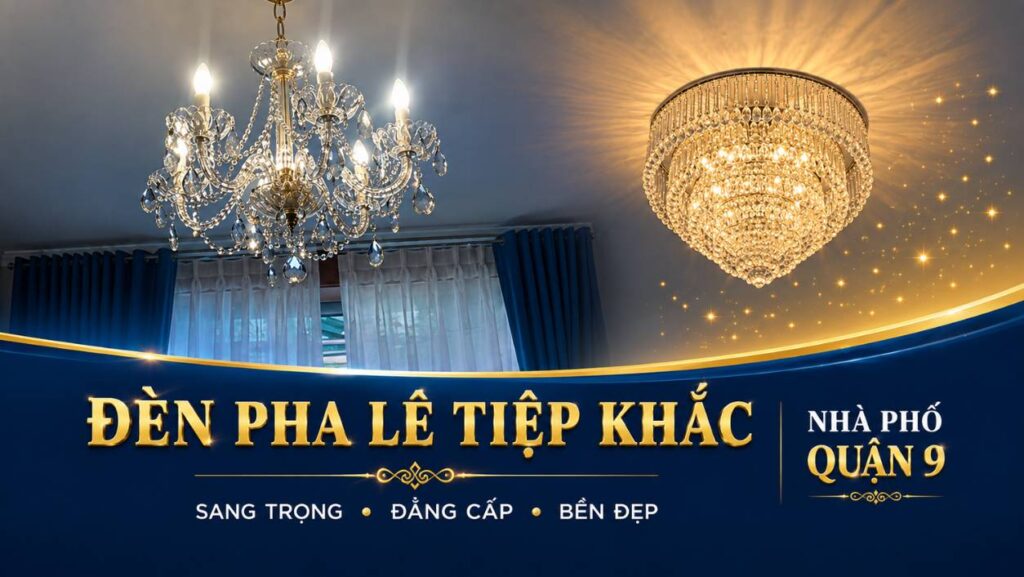 NHÀ PHỐ CAO CẤP – CÔNG TRÌNH ĐÈN CHÙM PHA LÊ TIỆP KHẮC