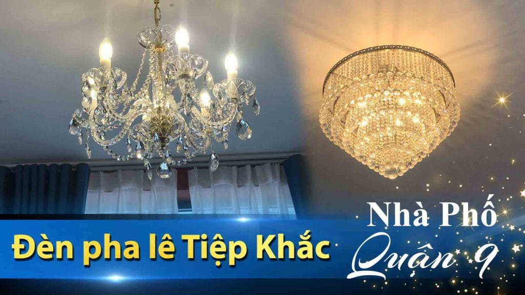 đèn chùm pha lê tiệp khắc khu dân cư phú hữu