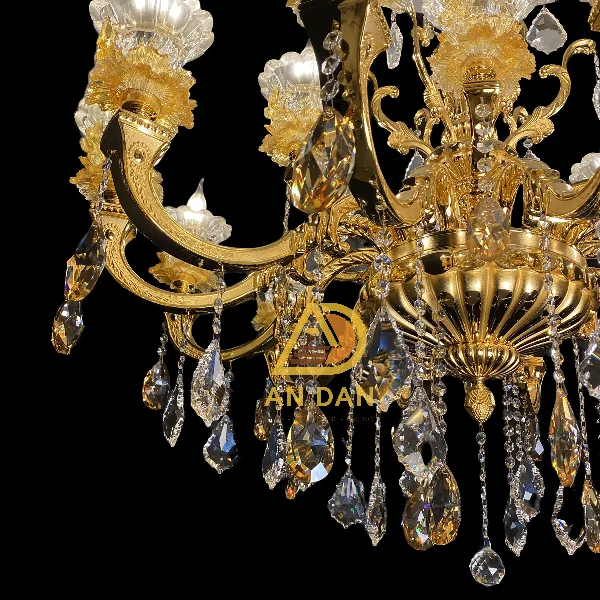 Đèn Chùm Mạ Vàng 176004-12+6 - Ảnh 8