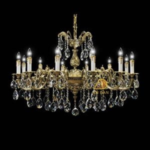 Đèn Chùm Đồng Pha Lê Châu Âu 1717/12