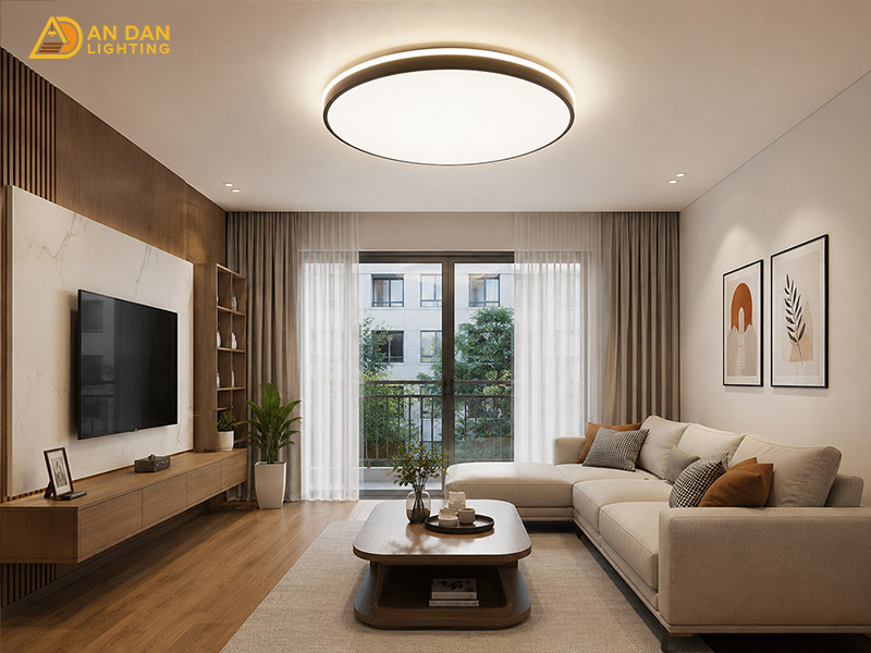 Đèn trần phòng khách giải pháp chiếu sáng gọn đẹp cho phòng khách hiện đại