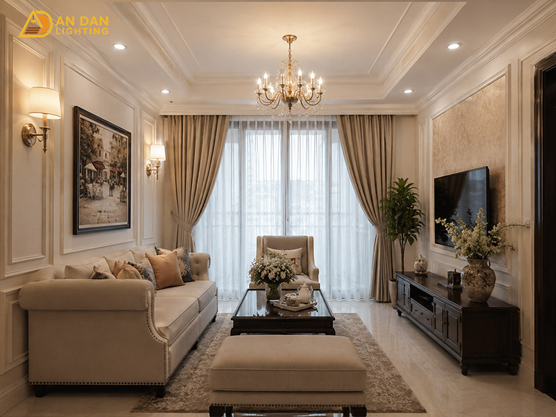 Kinh nghiệm chọn đèn trang trí phòng khách trong thực tế 