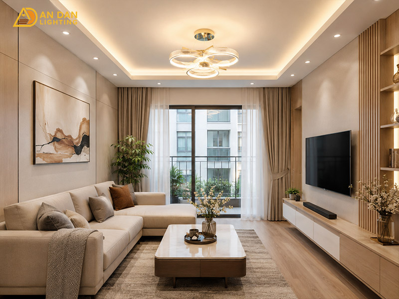 Tư vấn đèn trang trí giúp phòng khách sáng đều và sang hơn