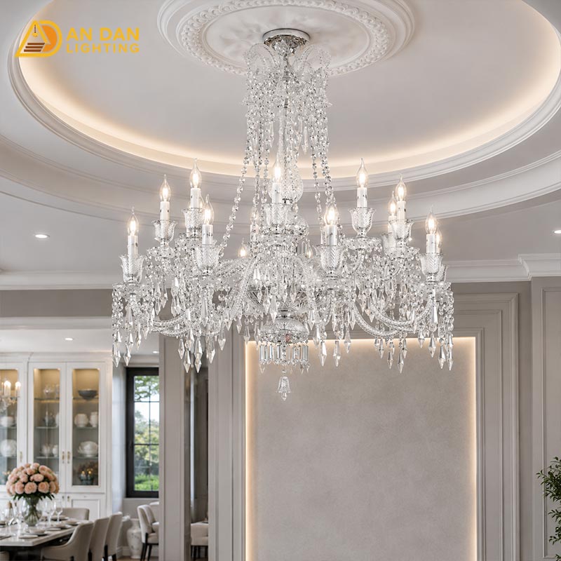 Có nên mua đèn chùm pha lê phòng khách giá rẻ? 