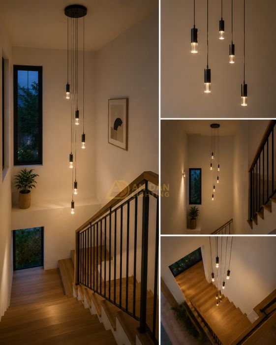 Lựa chọn đèn thả trong thiết kế Homestay hiện đại đẹp