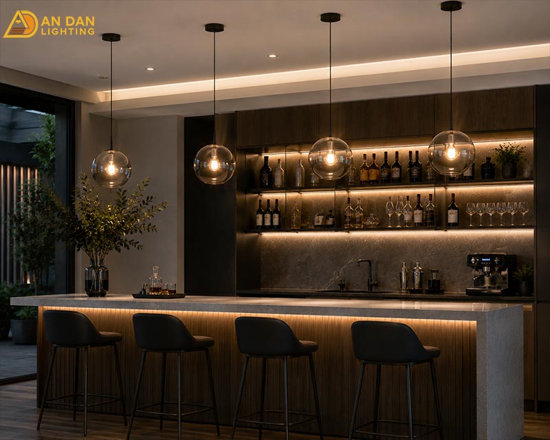 Top mẫu đèn thả quầy bar được ưa chuộng năm 2026