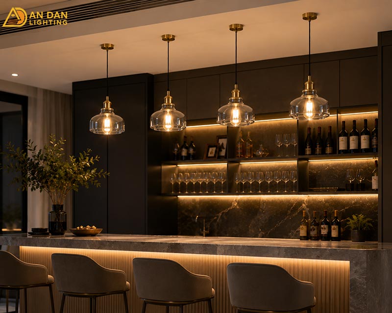 Top mẫu đèn thả quầy bar được ưa chuộng năm 2026