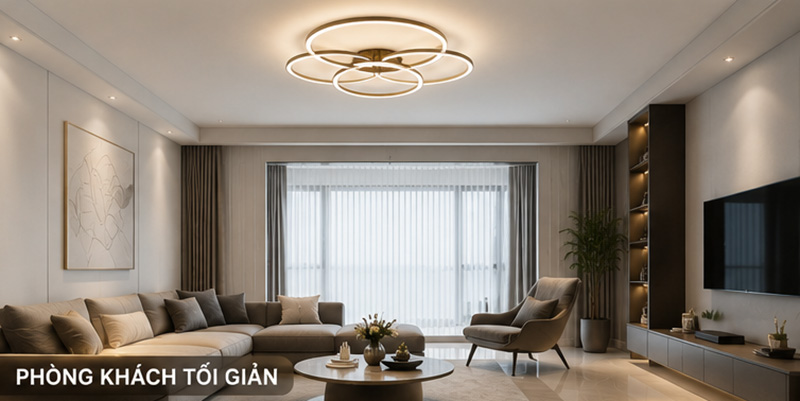 đèn phòng khách hiện đại
