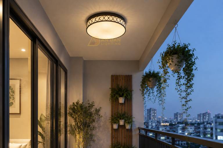Đèn mâm lắp ban công
