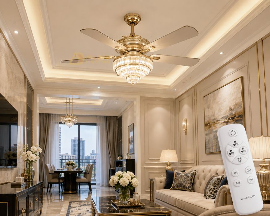 quạt trần đèn cho chung cư cao cấp