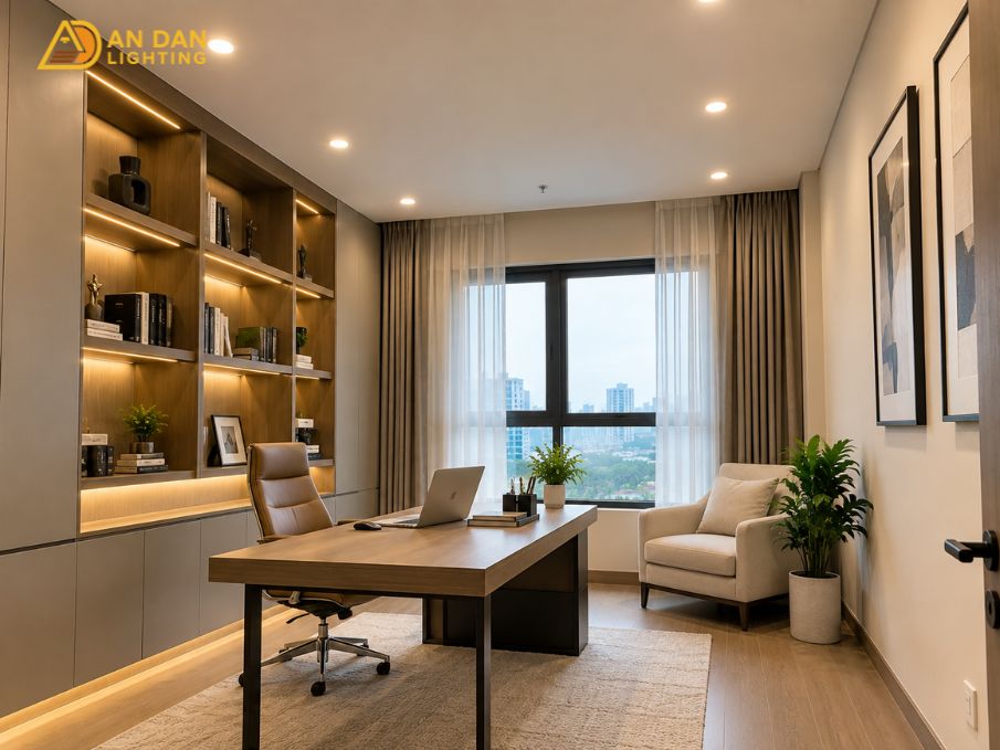 đèn led âm trần lắp phòng làm việc