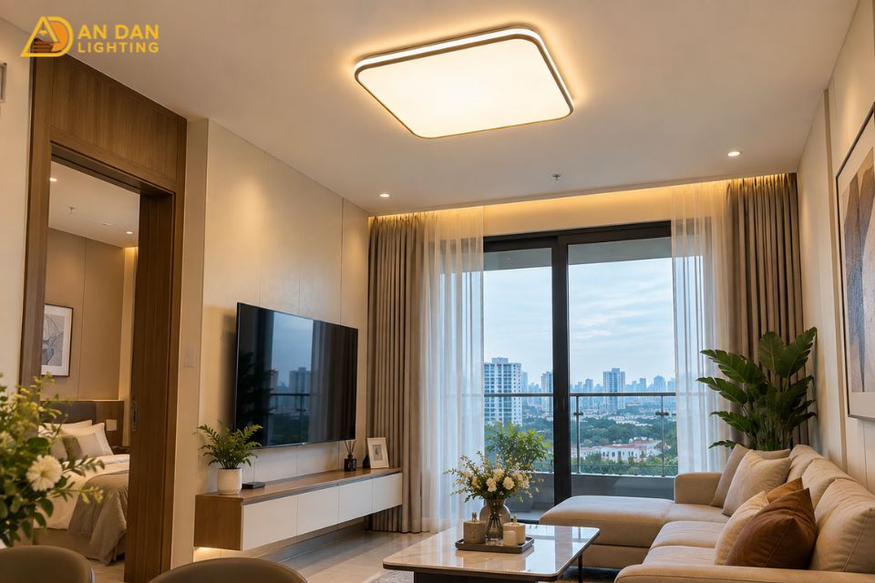 đèn ốp trần vuông