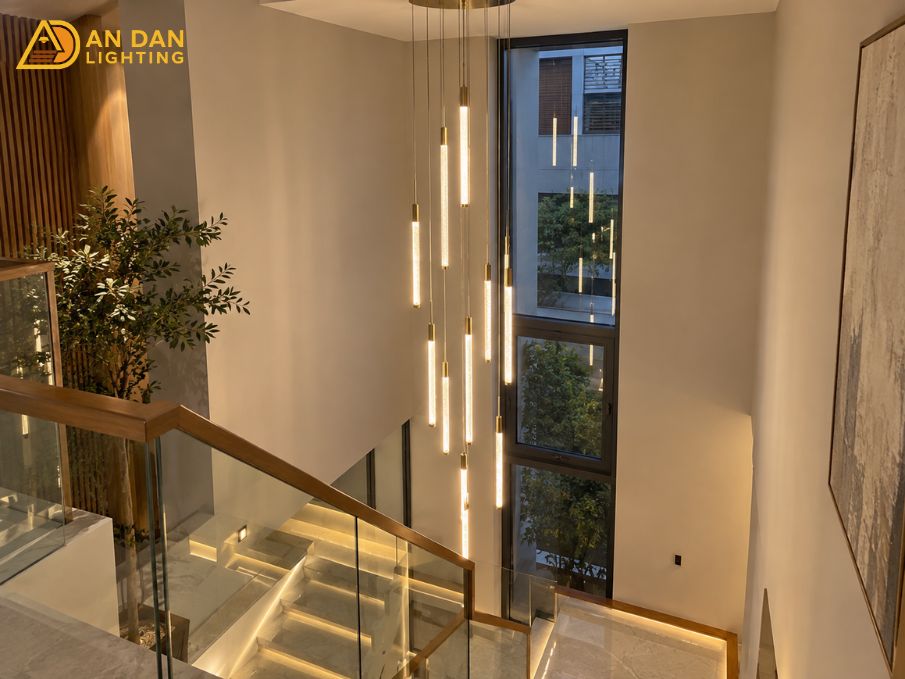 đèn thả cầu thang led hiện đại