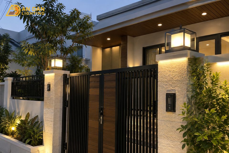 đèn trụ cổng