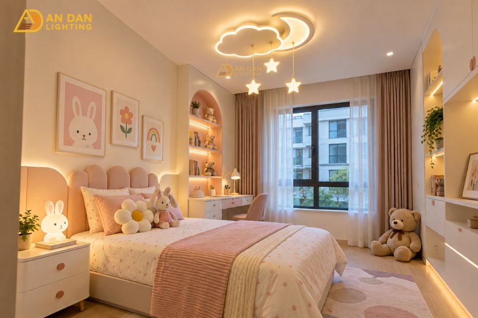 Chọn đèn trang trí phòng ngủ cho bé