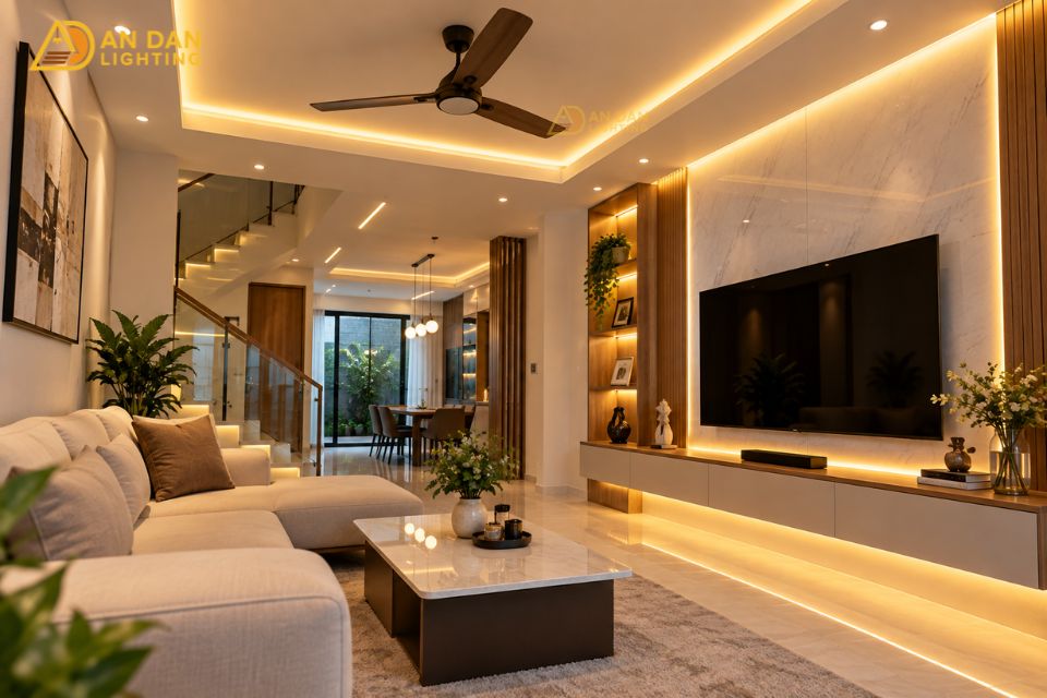 đèn led dây gắn tường