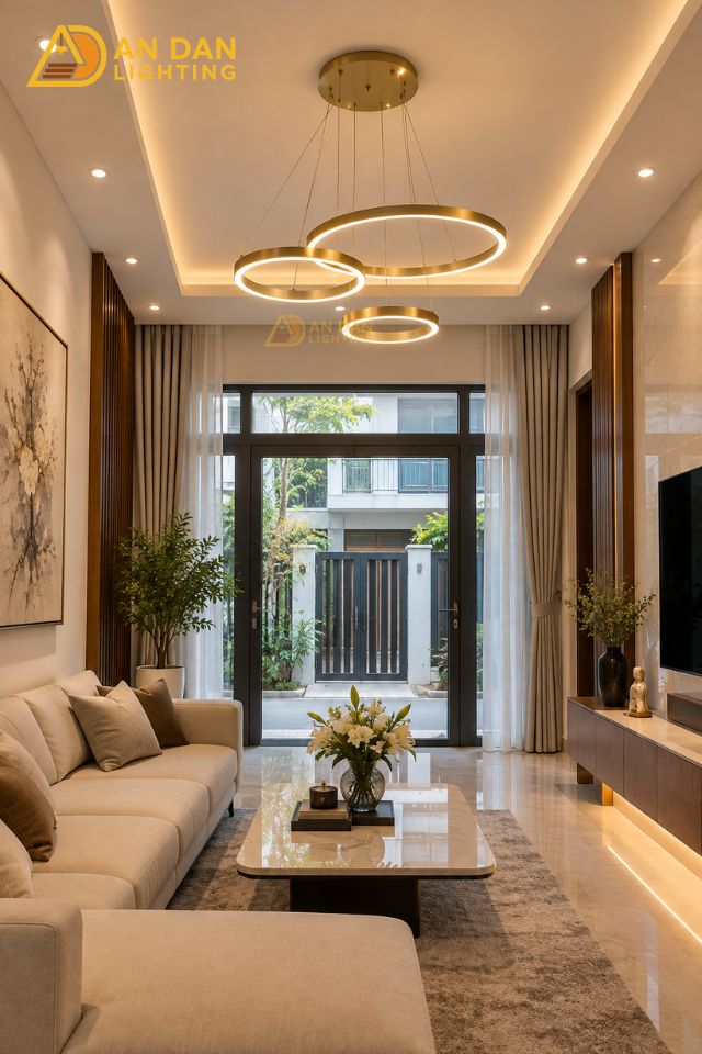 đèn phòng khách hiện đại mới