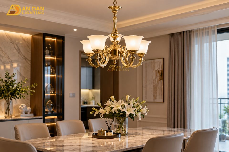 đèn thả bếp đẹp cổ điển
