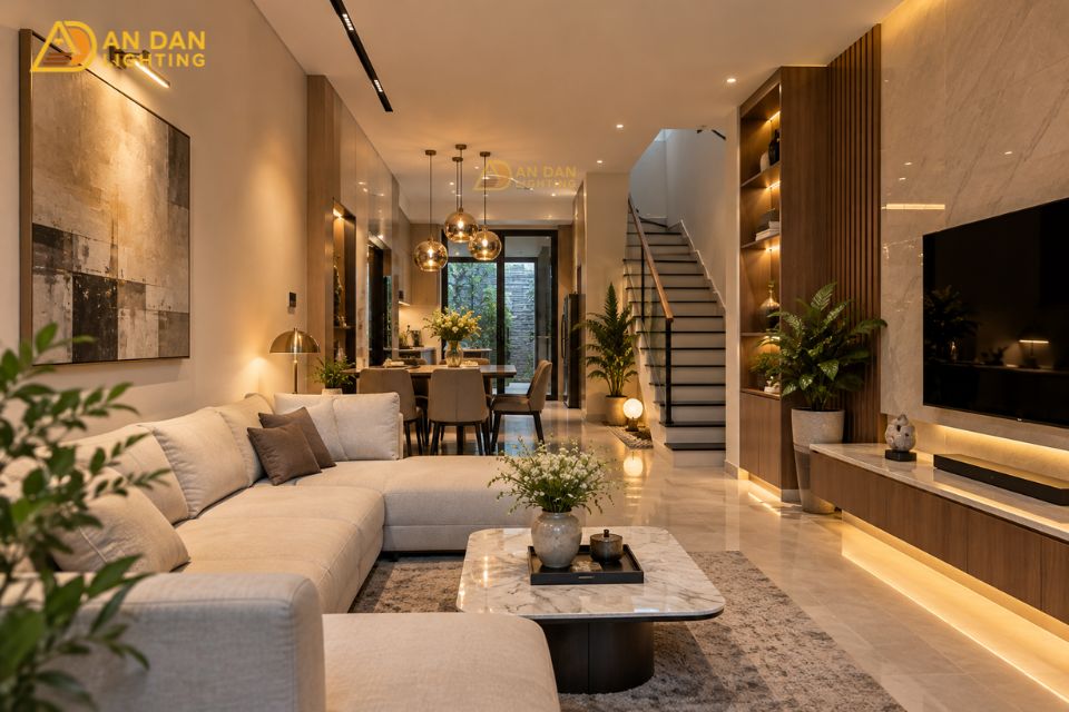 đèn trang trí hiện đại cho nhà phố